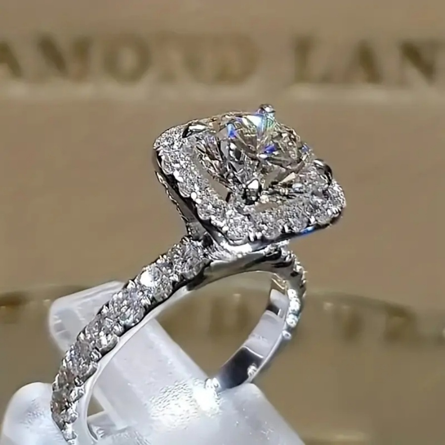 CZ Copper Engagement Ring | Bridal Wedding Valentine's Gift
